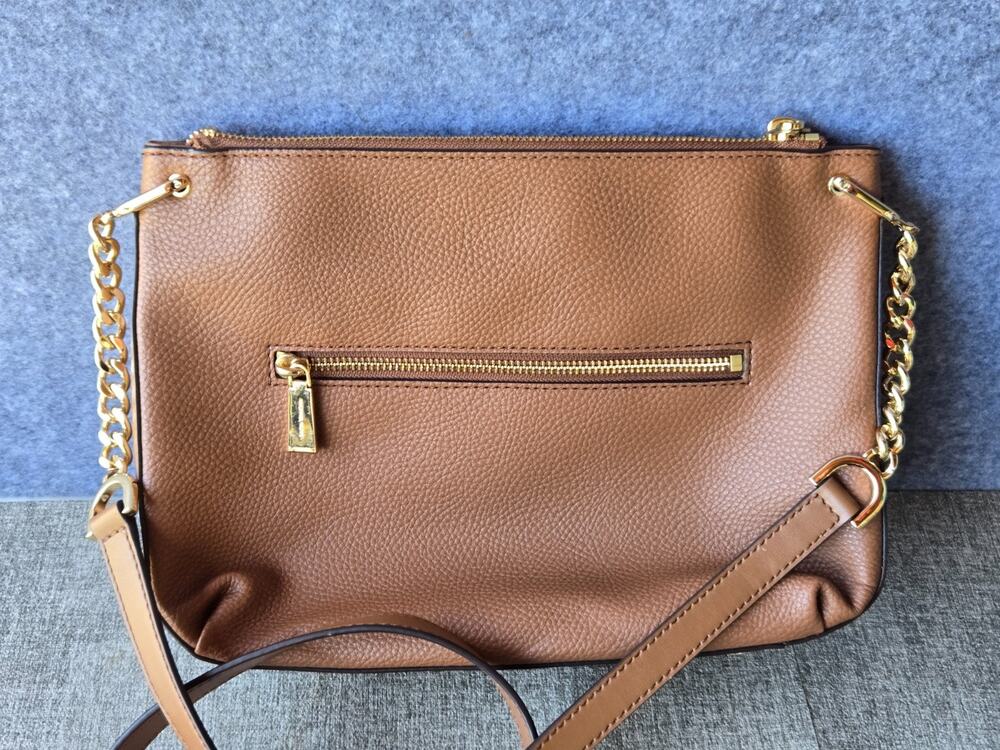 Michael Kors Hand/Shoulder Bag Brown Pebble Leather with Gold Toned Hardware